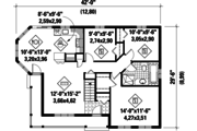 Country Style House Plan - 3 Beds 1 Baths 1039 Sq/Ft Plan #25-4664 