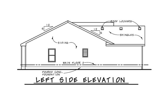 Exterior - Other Elevation for Traditional House Plan #20-2381 - 2 bed, 2 bath
