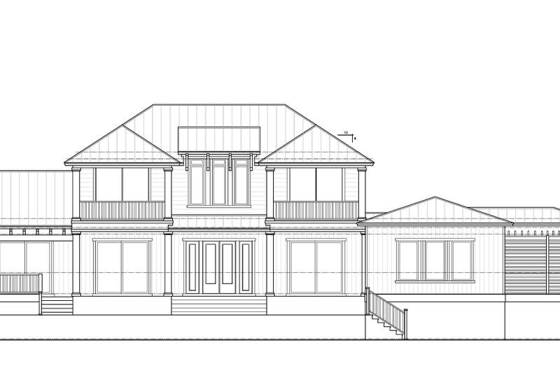 Architectural House Design - Exterior - Rear Elevation for Traditional House Plan #938-149 - 4 bed, 4 bath