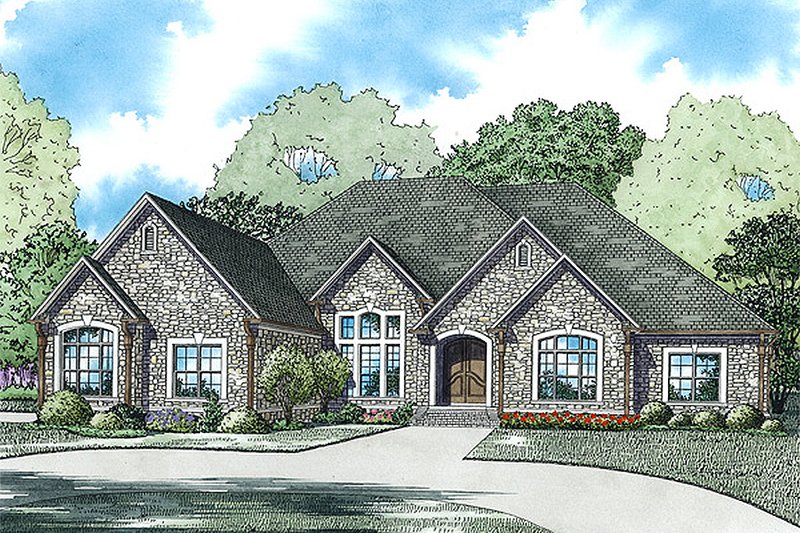 Dream House Plan - European Exterior - Front Elevation Plan #17-2477