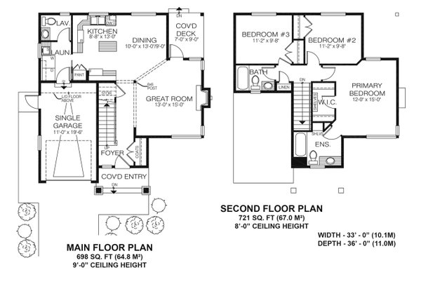 Architectural House Design - Floor Plan - Other Floor for Contemporary House Plan #1100-115 - 3 bed, 2.5 bath