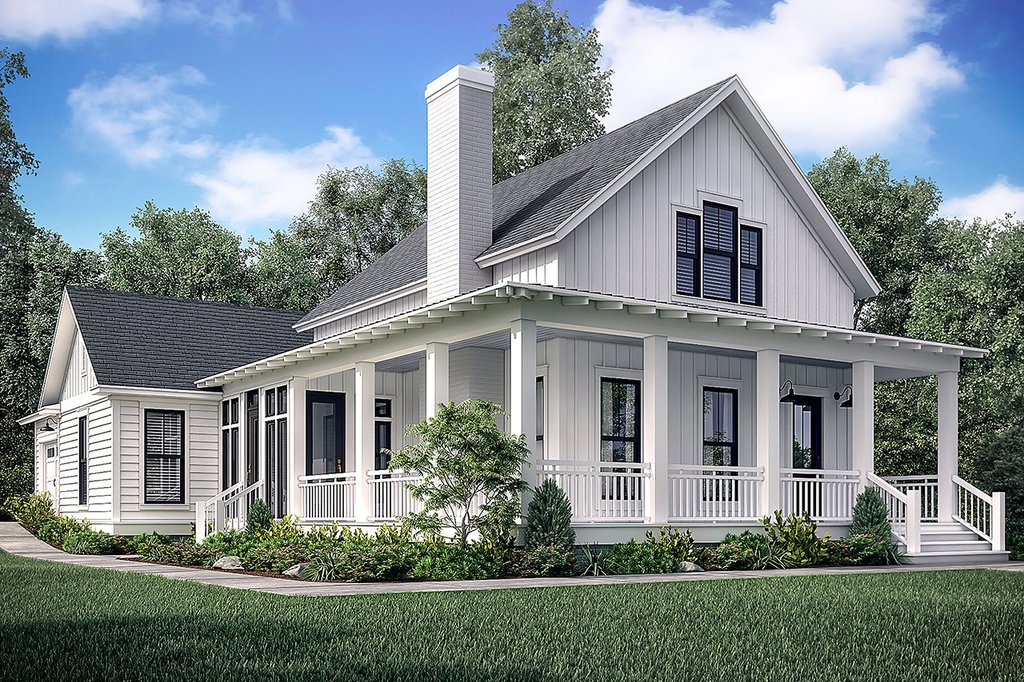 5 Bed Modern Farmhouse Plan With
