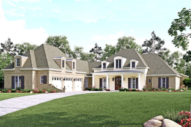 Dream House Plan - European Exterior - Front Elevation Plan #430-126