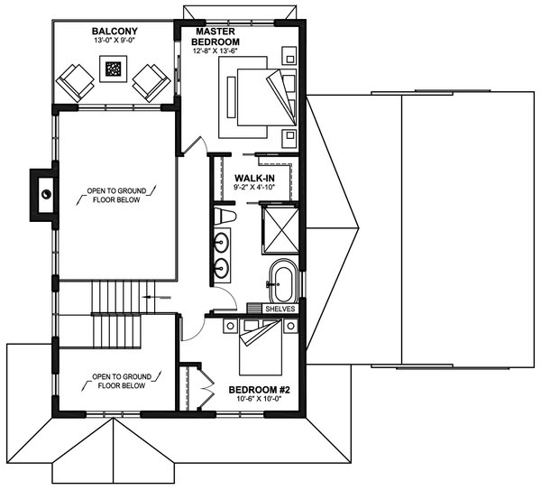 Farmhouse Floor Plan - Upper Floor Plan #23-2767