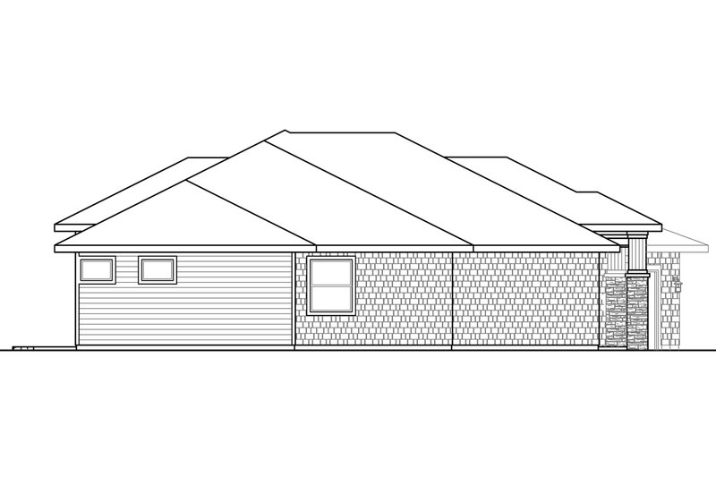 Architectural House Design - Exterior - Other Elevation for Prairie House Plan #124-1012 - 3 bed, 3.5 bath