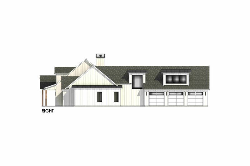 House Design - Exterior - Other Elevation 1 for Farmhouse House Plan #1096-34 - 4 bed, 4.5 bath