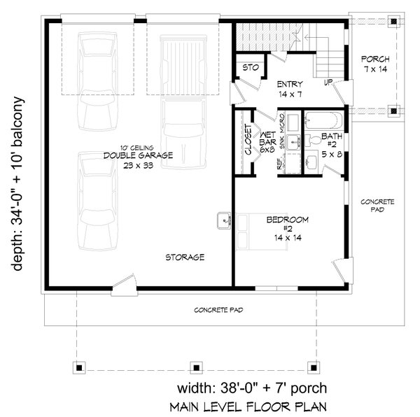 Architectural House Design - Contemporary Floor Plan - Main Floor Plan #932-556