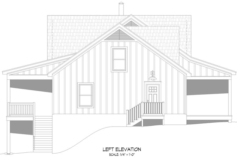House Blueprint - Exterior - Other Elevation 1 for Farmhouse House Plan #932-388 - 4 bed, 3 bath