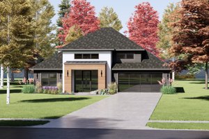 Architectural House Design - Modern Exterior - Front Elevation Plan #1096-110