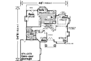 European Style House Plan - 3 Beds 2.5 Baths 2071 Sq/Ft Plan #47-590 