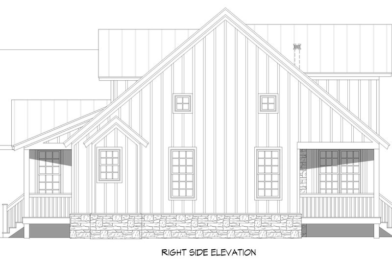 House Blueprint - Exterior - Other Elevation 1 for Farmhouse House Plan #932-1415 - 3 bed, 2.5 bath