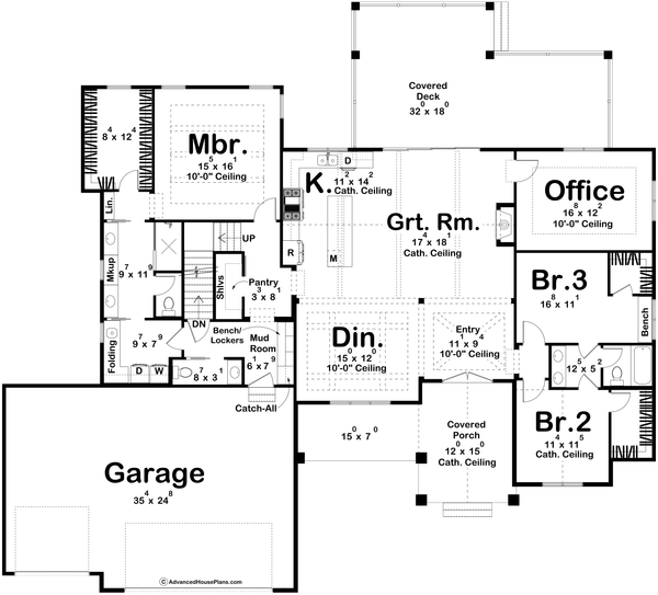 Home Plan - Modern Floor Plan - Main Floor Plan #455-607