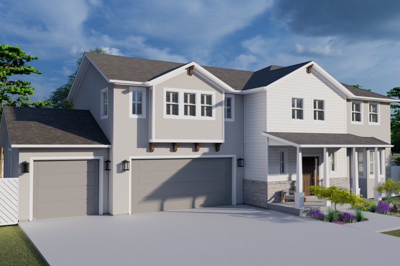 House Plan Design - Exterior - Front Elevation 4 for Traditional House Plan #1060-32 - 5 bed, 3.5 bath
