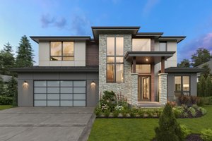 Contemporary Exterior - Front Elevation Plan #1066-283