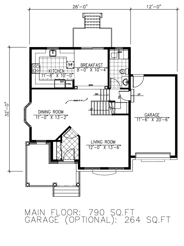 European Floor Plan - Main Floor Plan #138-368