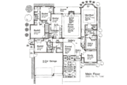 European Style House Plan - 4 Beds 3 Baths 2955 Sq/Ft Plan #310-674 