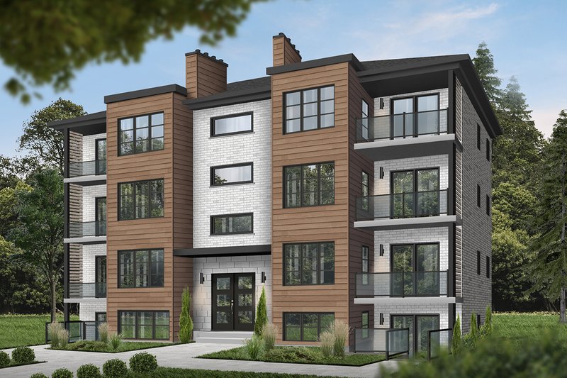 Dream House Plan - Exterior - Front Elevation 5 for European House Plan #23-2050 - 2 bed, 1 bath