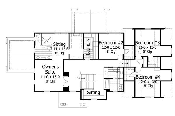 Floor Plan - Upper Floor Plan #51-540