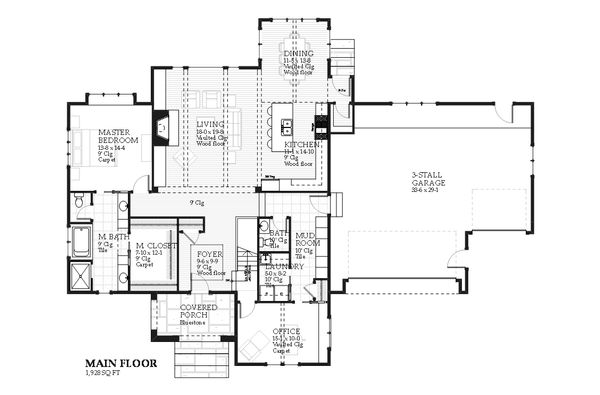 European Floor Plan - Main Floor Plan #901-108