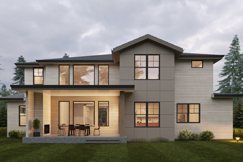 Home Plan - Exterior - Rear Elevation 1 for Craftsman House Plan #1066-223 - 4 bed, 4.5 bath