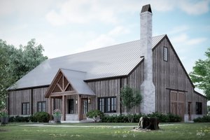 Barndominium Exterior - Front Elevation Plan #1081-30