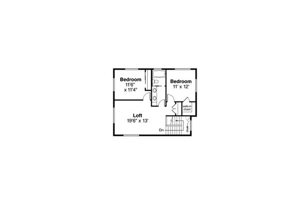 Modern Floor Plan - Upper Floor Plan #124-1207