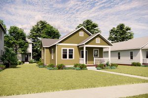 Dream House Plan - Exterior - Front Elevation for Bungalow House Plan #936-48 - 1 bed, 1 bath
