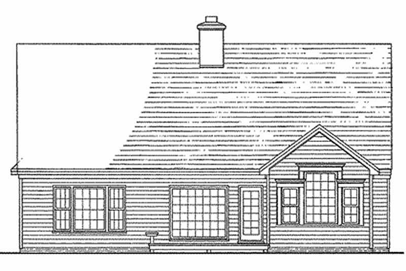 Dream House Plan - Exterior - Rear Elevation for Traditional House Plan #137-196 - 3 bed, 2 bath