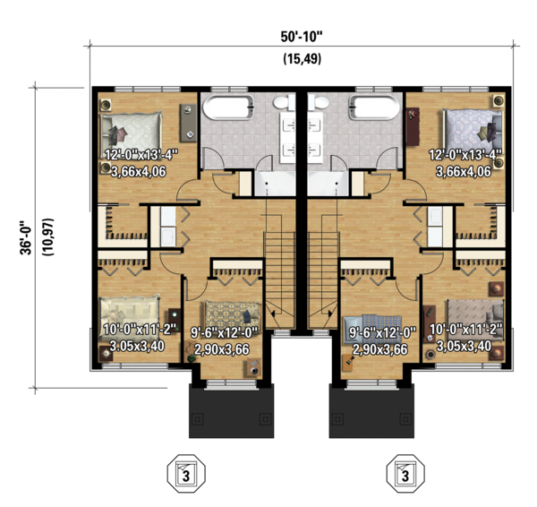 Dream House Plan - Contemporary Floor Plan - Upper Floor Plan #25-4397