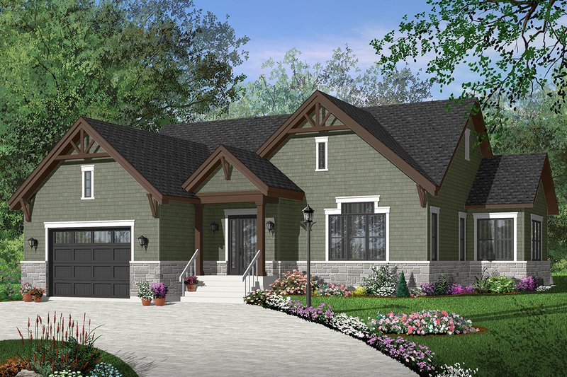 Dream House Plan - Exterior - Front Elevation 4 for Ranch House Plan #23-2622 - 3 bed, 2.5 bath