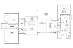 Floor Plan - Main Floor for Modern House Plan #1096-25 - 4 bed, 4.5 bath