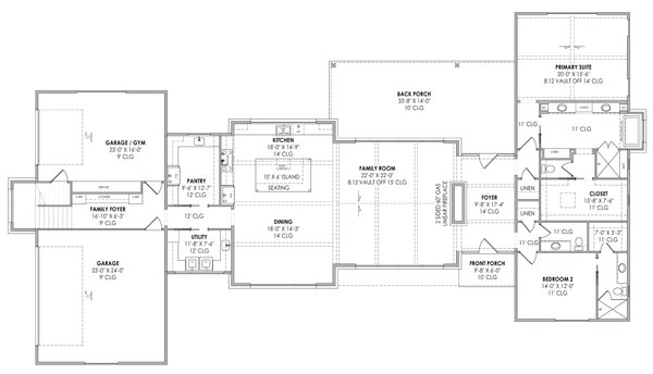 Modern Floor Plan - Main Floor Plan #1096-25