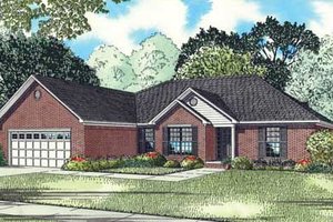 Southern Exterior - Front Elevation Plan #17-2339