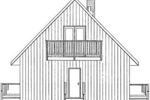 Exterior - Rear Elevation for Traditional House Plan #126-131 - 3 bed, 1 bath