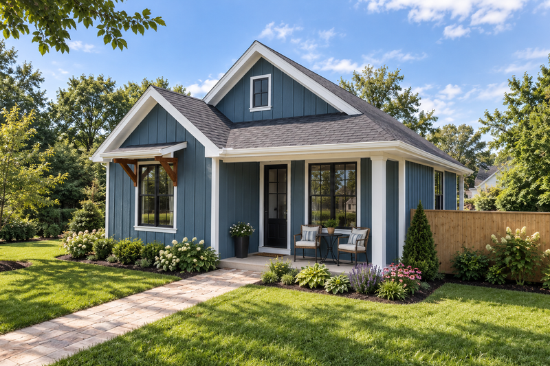 Architectural House Design - Exterior - Front Elevation 3 for Farmhouse House Plan #48-1237 - 3 bed, 2 bath