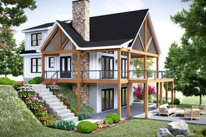 Country Exterior - Front Elevation Plan #932-1254
