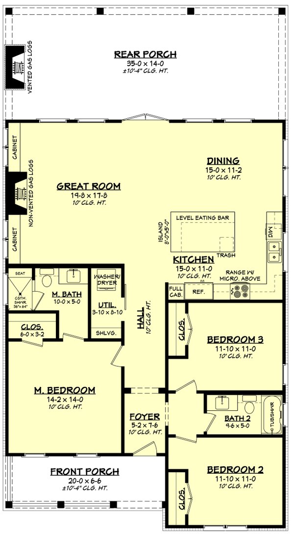 Home Plan - Traditional Floor Plan - Main Floor Plan #430-309
