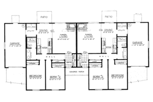 Floor Plan - Main Floor for Ranch House Plan #303-190 - 2 bed, 1 bath