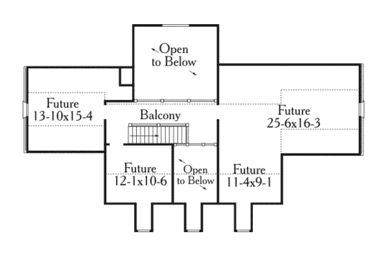 Floor Plan - Other Floor for Traditional House Plan #406-169 - 4 bed, 2 bath