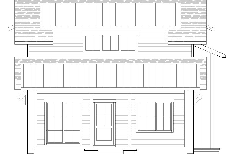 Home Plan - Exterior - Rear Elevation 1 for Craftsman House Plan #1105-4 - 3 bed, 2.5 bath