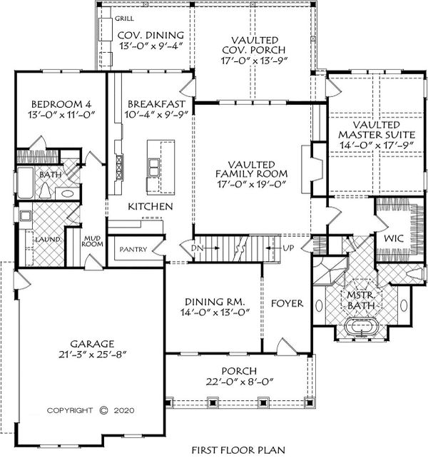 Farmhouse Floor Plan - Main Floor Plan #927-1011