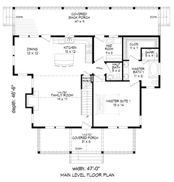 Floor Plan - Main Floor for Traditional House Plan #932-427 - 3 bed, 3.5 bath
