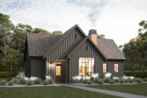 Cottage Exterior - Front Elevation Plan #1114-58