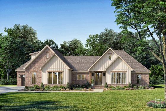 Exterior - Front Elevation 3 for Farmhouse House Plan #430-400 - 4 bed, 2.5 bath