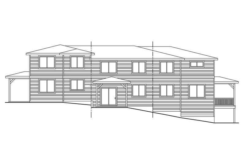 Dream House Plan - Exterior - Rear Elevation for Craftsman House Plan #124-1475 - 9 bed, 7.5 bath