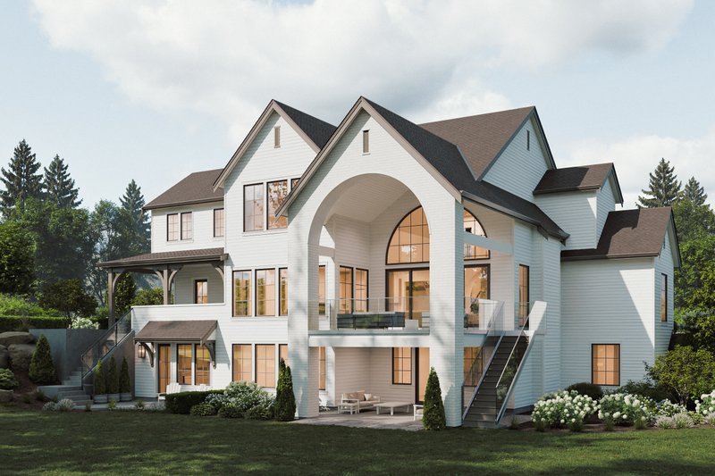 Dream House Plan - Exterior - Rear Elevation 1 for European House Plan #1114-121 - 4 bed, 3 bath