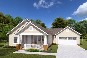 Cottage Exterior - Front Elevation Plan #513-2083