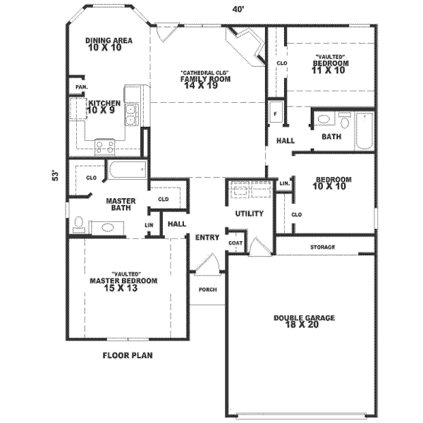 Traditional Floor Plan - Main Floor Plan #81-200