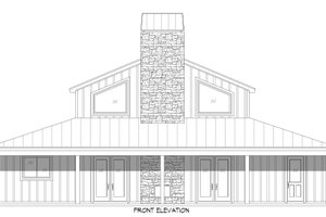 Exterior - Front Elevation 3 for Farmhouse House Plan #932-699 - 2 bed, 2 bath
