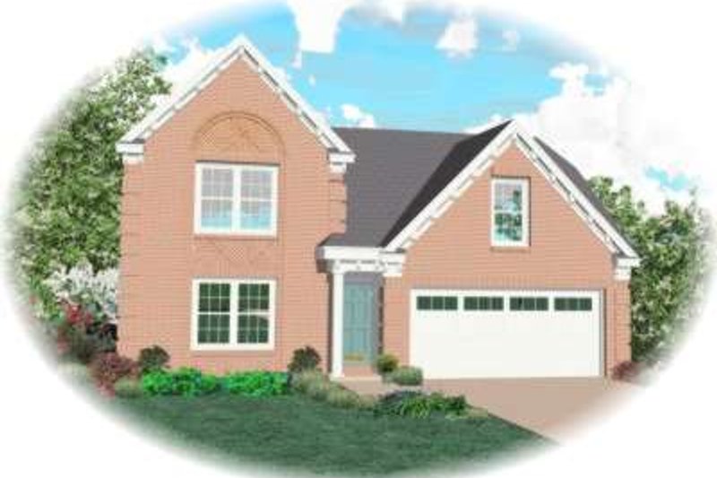 Exterior - Front Elevation 2 for European House Plan #81-656 - 3 bed, 2.5 bath